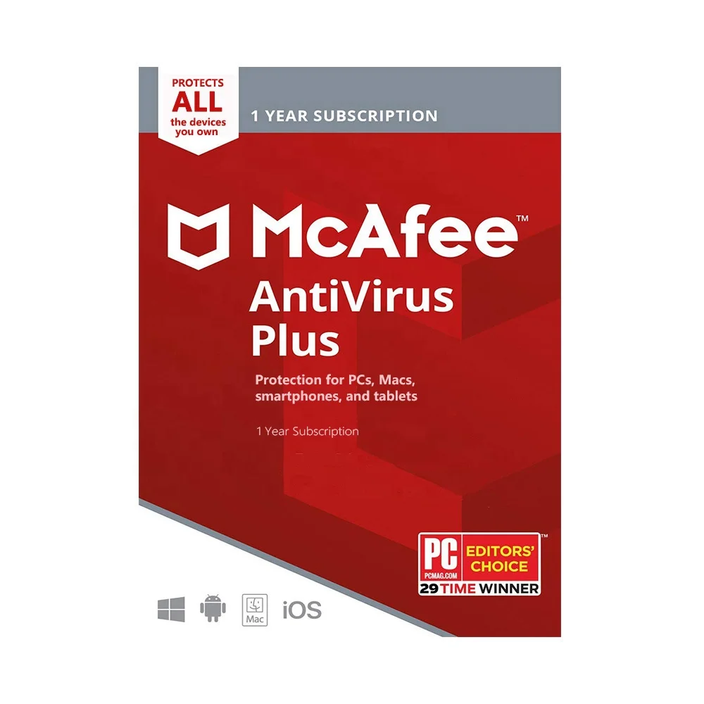 

24/7 Online Email Delivery McAfee AntiVirus Plus 2022 Unlimited Devices 1 Year Bind Key Security Software Download Code