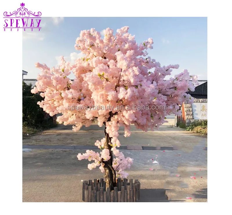 

Indoor pink Flower Trees Artificial Silk Mini Sakura Cherry Blossom Tree for Sale, Customized