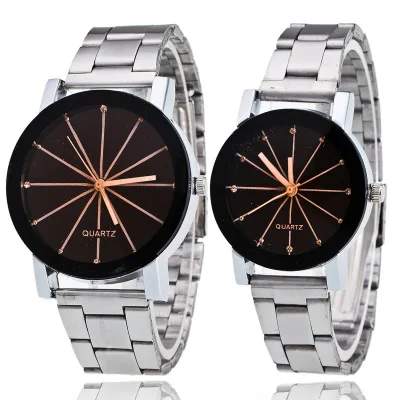 

2017 Luxury Lover Watch Pair Men Women Couples Watches Set Wristwatches Relogio Feminino, Gold.silver