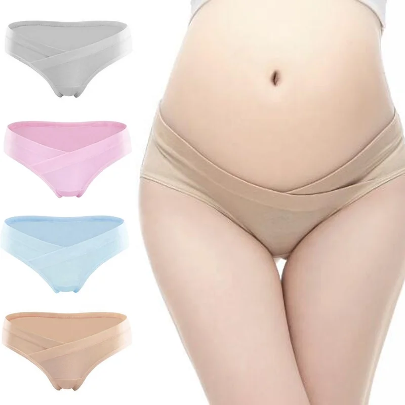 

U-Shape Low waist big size maternity pants women underwear cotton stomach lift triangle bottoming underwear women panties, White,yellow,purple,etc