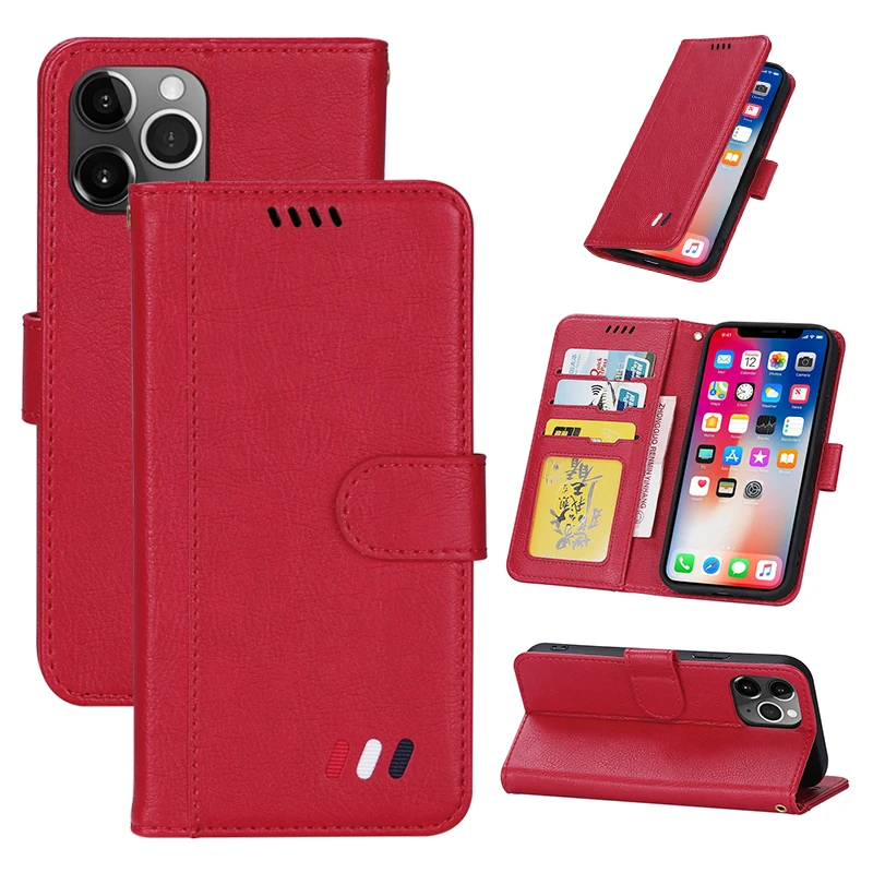 

Compact Cover Case Plain Leather Wallets For Xiaomi 11T 11 Lite Redmi 10 9 Note 9 10X 5G Pro CC9e CC9 9A 9C 10 Lite 10, Black,red,blue,rose gold,brown