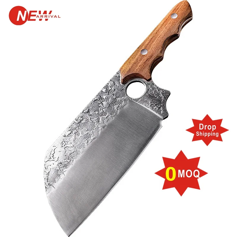 

Outside  Handmade Full Tang Forged rosewood handle thick 4 mm Ultra Bone Poultry Chopping Butcher Skinning Hunting Knife