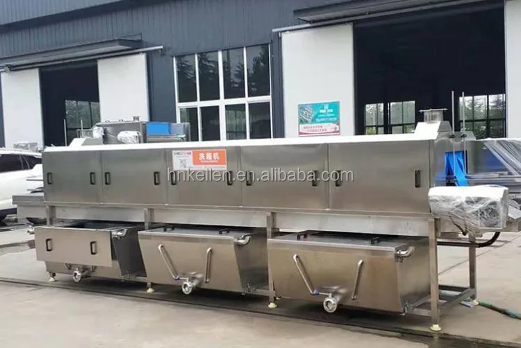 Plastic Crate Washing Machine And Drying Machine /plastic Tray And