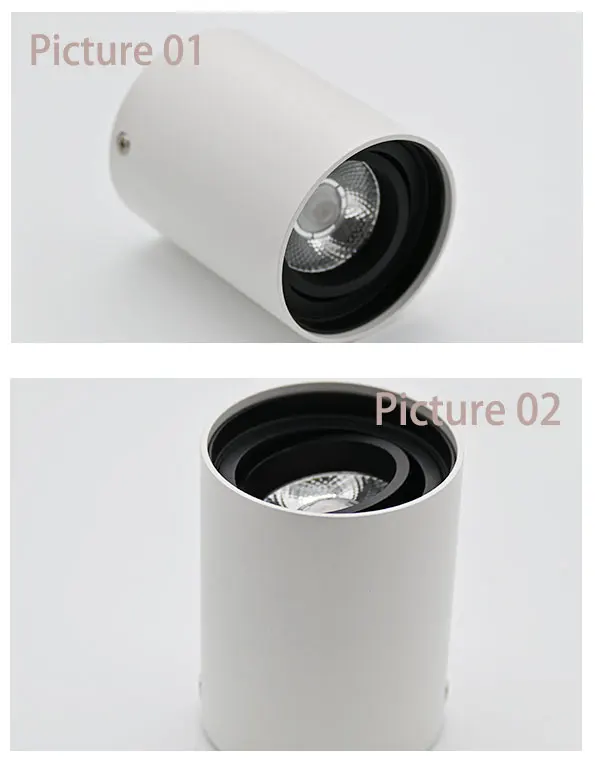 Manufacturer White Round Cylinder Surface Mounted Downlight