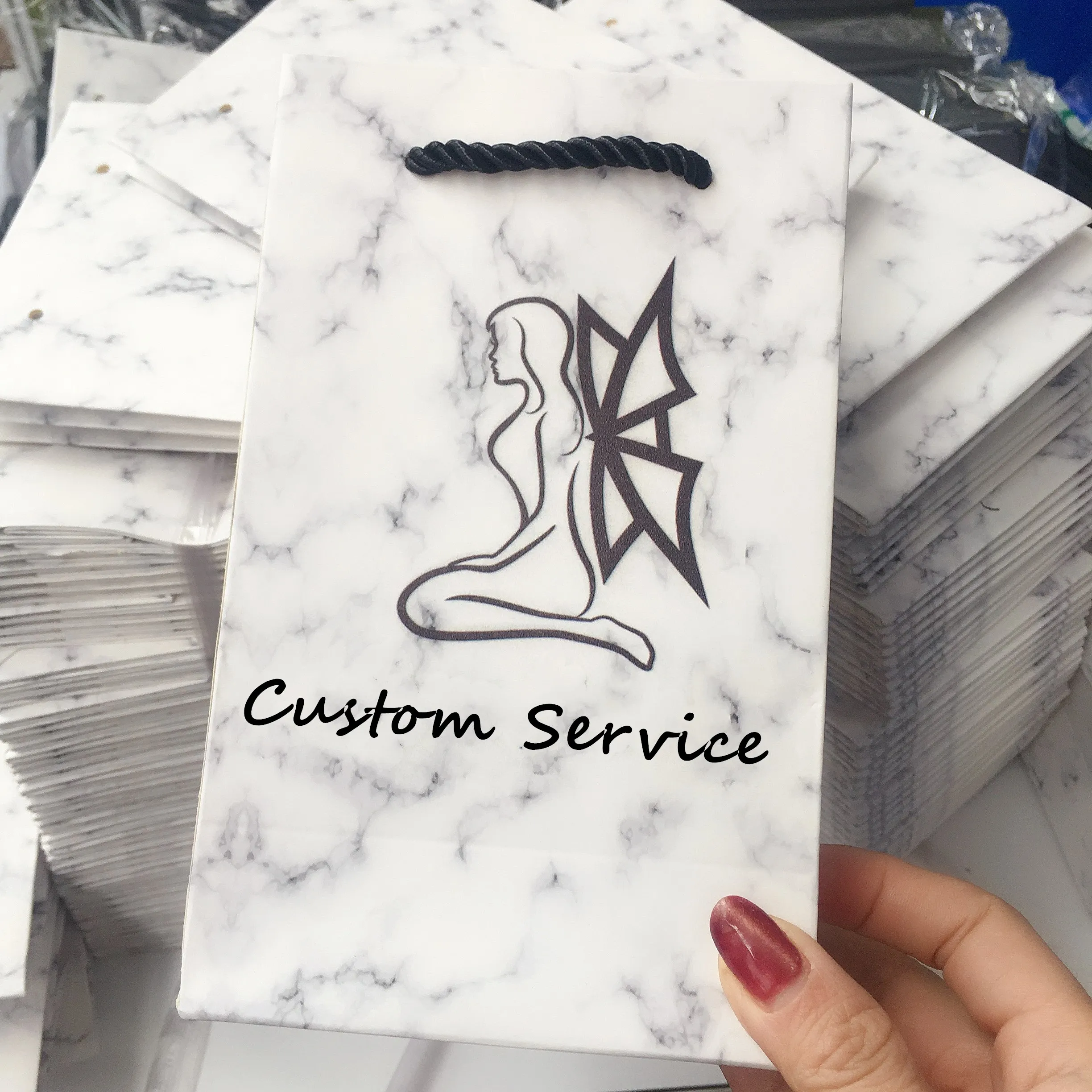 

Factory Price custom logo paper bags shopping bags handbags private label lash bags, Many colors to choose