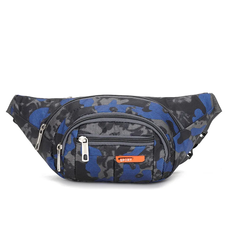 

2021 new arrivals wholesale custom woman camouflage leisure nylon waist bag fanny pack, Blue,green,purple,rose red,red