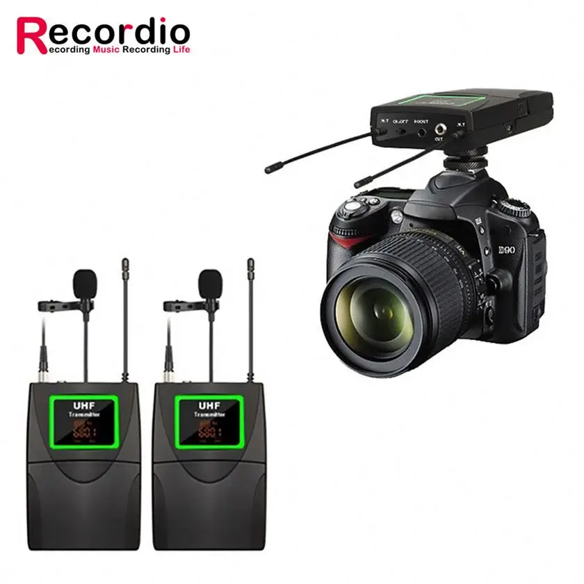 

GAW-808 Hot Selling Uhf Wireless Lavalier Microphone System Audio Recorder For Camera With Low Price