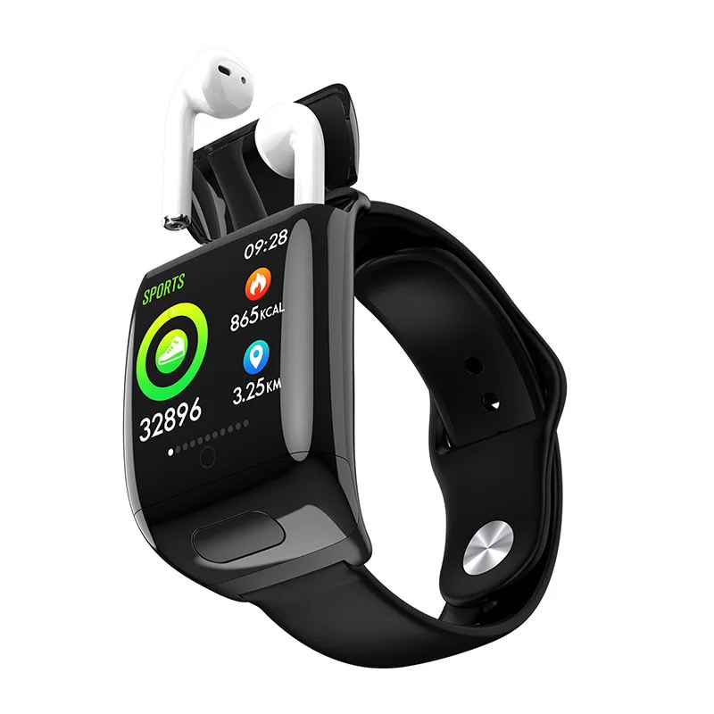 

Newest arrival 2 in 1 wireless smart watch with earbuds headset smart bracelet tws earphones smartwatch earbuds