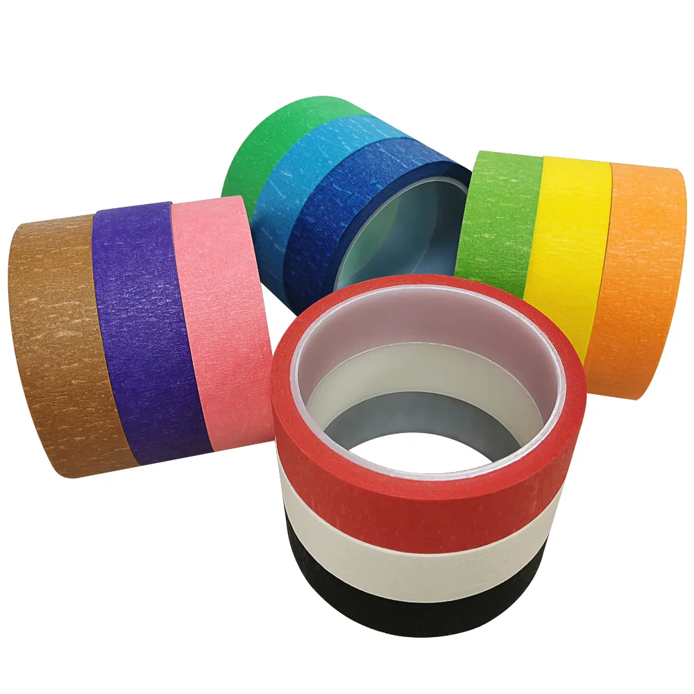 

Free sample writable multicolor crepe paper tape for outdoor painting