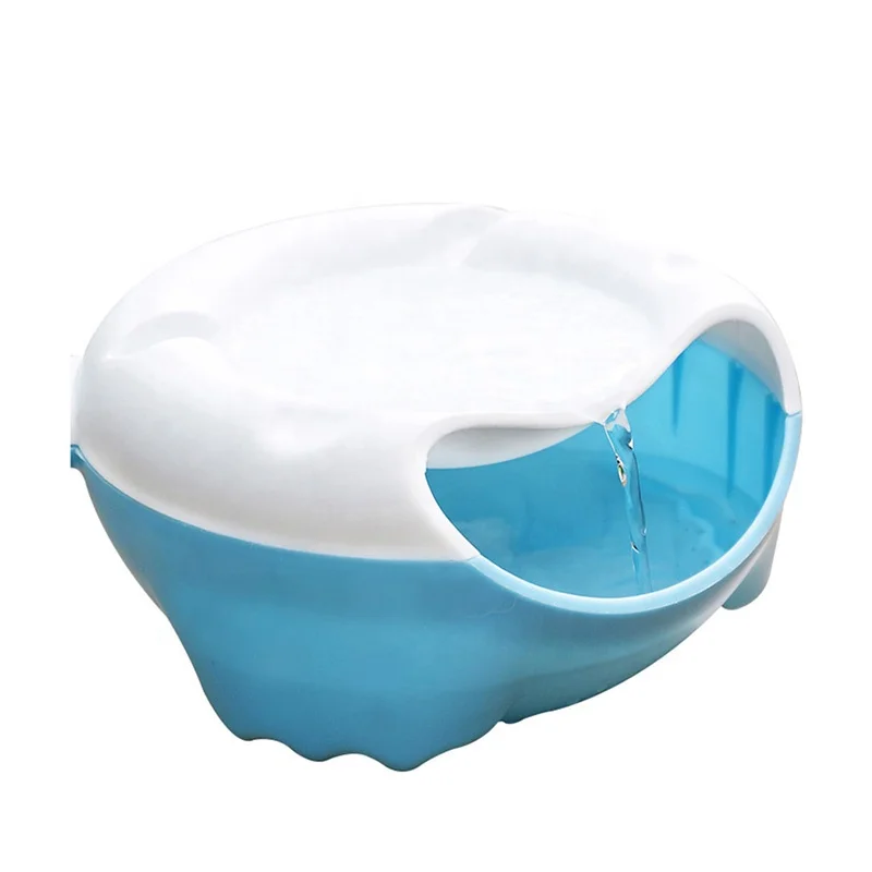 

Safety Auto Pet Water Drinker Fountain Waterdog Dispenser Water Self Drinking Basin Feeding For Dogs And Cat With Water, Blue and white/green/pink and white
