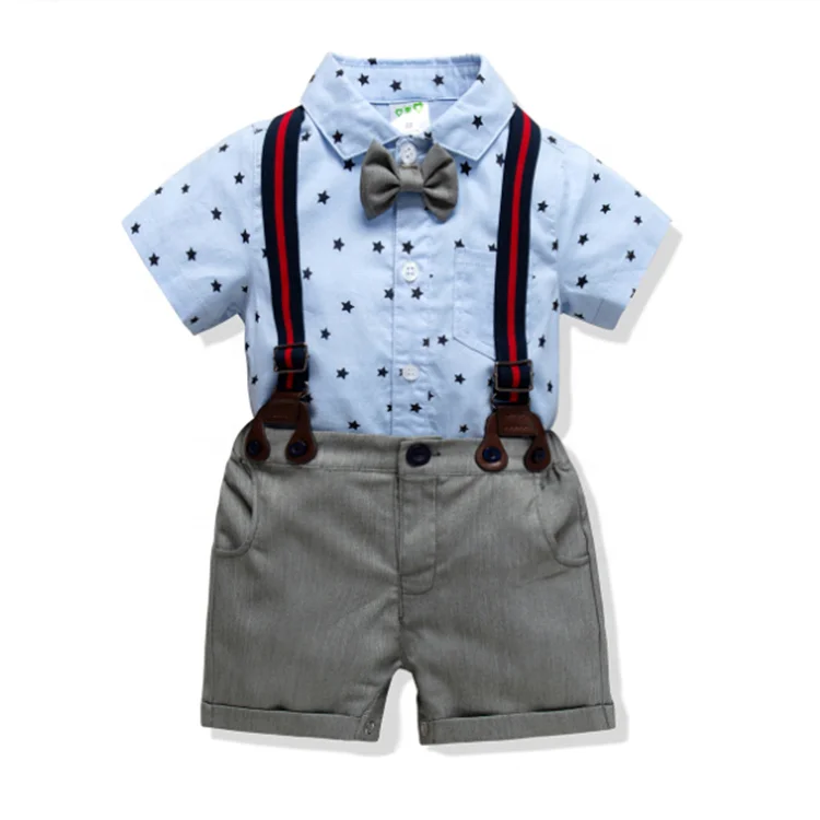 

Newborn Baby Cotton Bag Fart Short-sleeve Triangle Romper+Shorts baby boy clothes sets