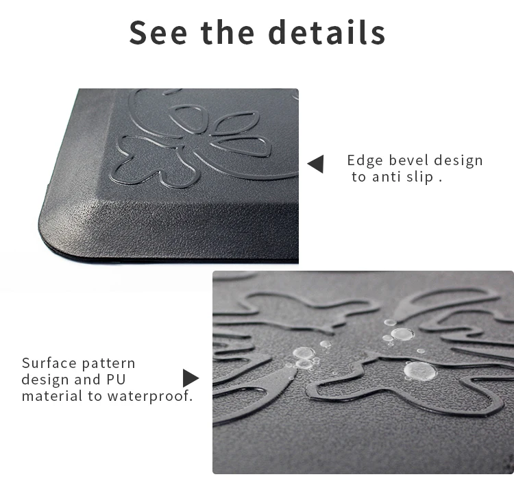 Image of 2022 New year Popular Waterproof Non-Slip Floor Mat Easy-Clean Luxury Home PU Foam Floor Mat Kitchen Mat