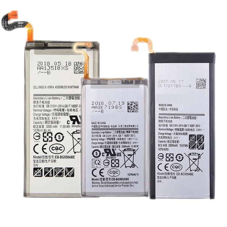 

Best Selling Original Li-Polymer Mobile Battery Custom Replacement Phone Use Batteries for Samsung S6 S7 S8 Edge Note 5 Note 10