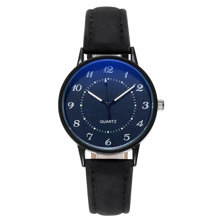 

Classic Women's Casual Quartz Leather Band Strap Watch Round Wrist Watches Luminous Waterproof, Picture