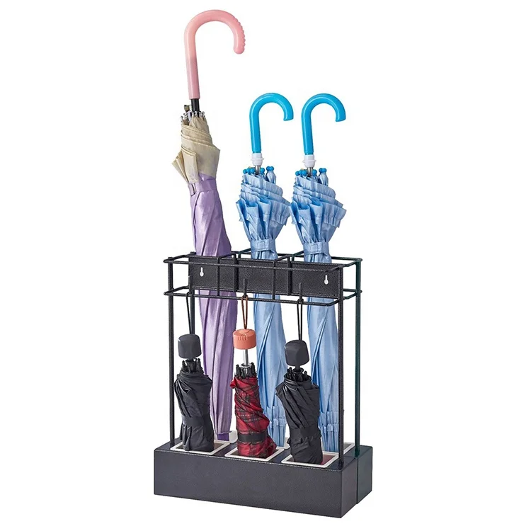 

ZX Commercial Metal Wall-mounted Umbrellas Storage Rack Holder Display Indoor Office Hotel Drain Umbrella Stand