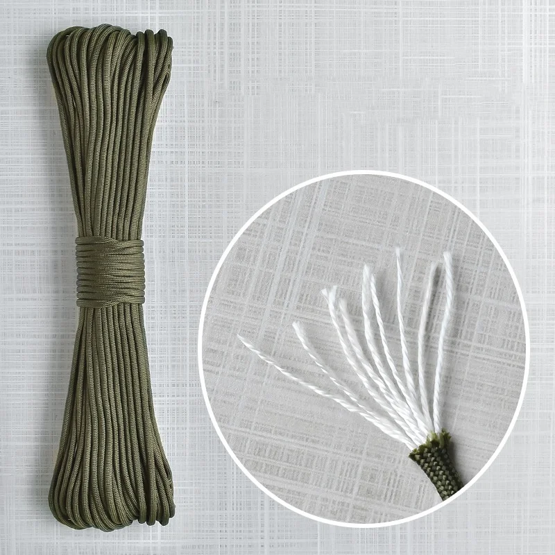 

Mountaineering 31M 550 Military 9-core Survival Para cord Outdoor Rescue Bundle Rope Clothesline Tent Rope