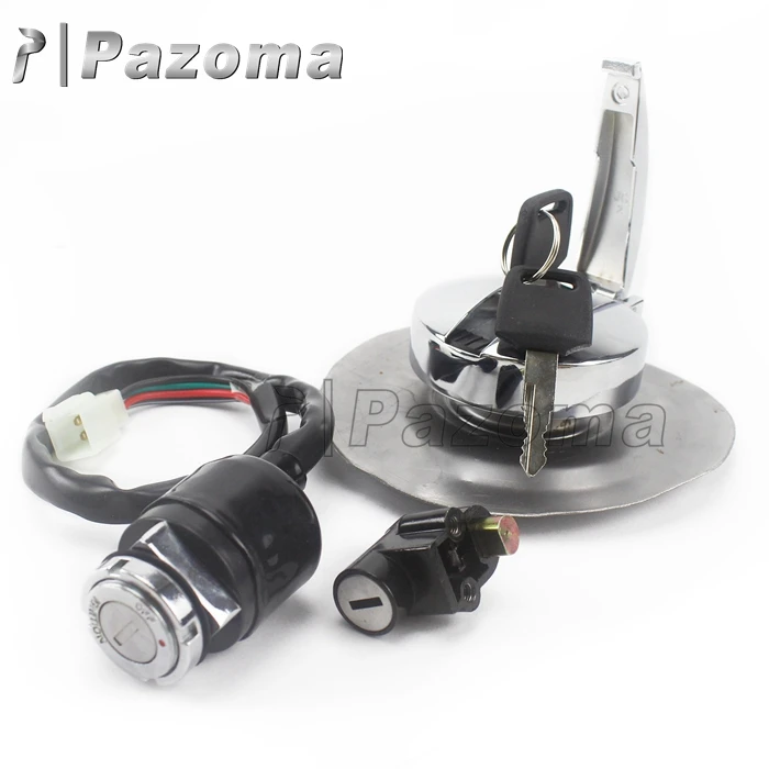 Motorcycle Steering Lock Ignition Switch Lock And Fuel Gas Tank Cap For Honda Yamaha Suzuki