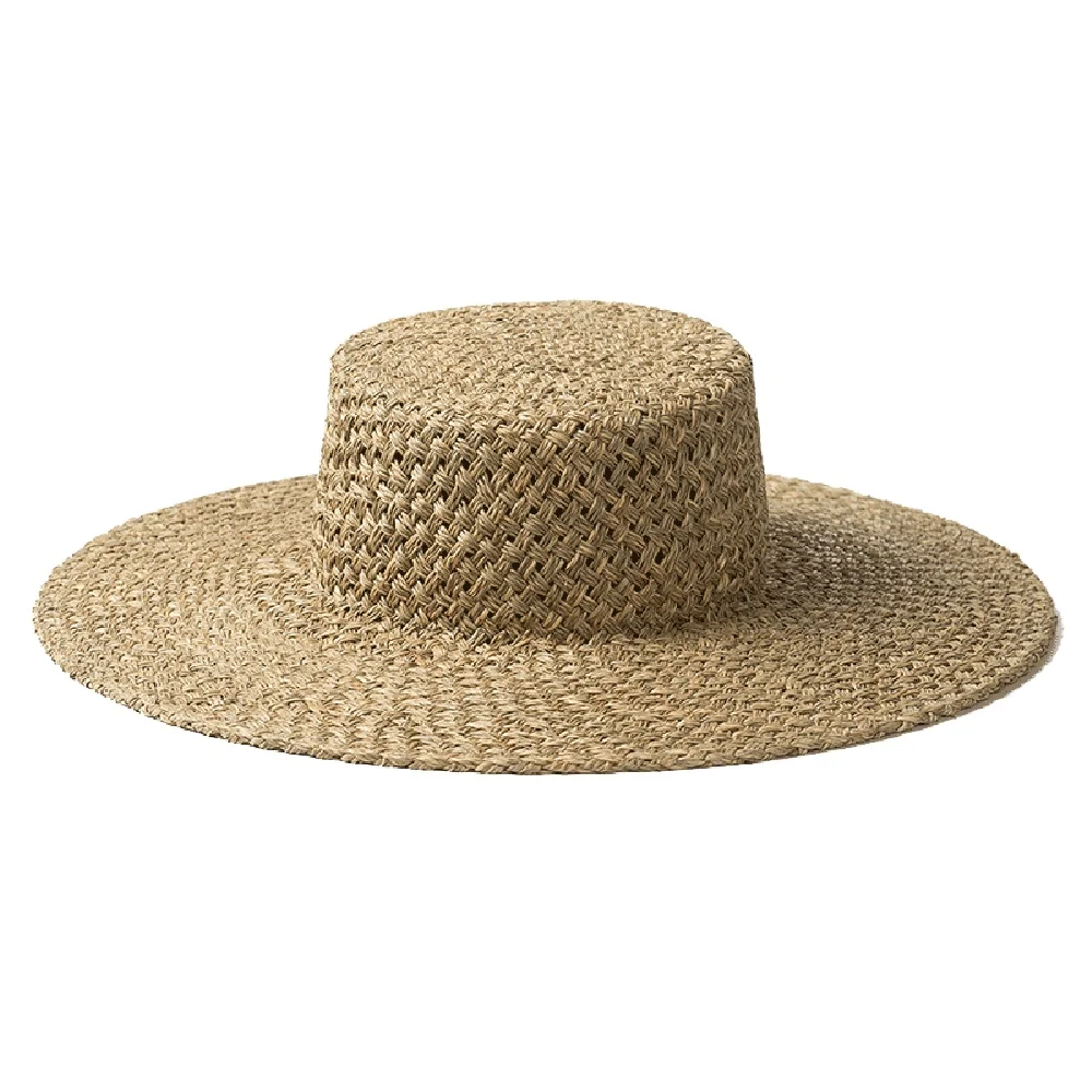 

Shinehats Free Sample INS Summer Design Custom Sun Beach Boater Wide Brim Sea Grass Promotion Wholesale Women Hamcho Hat