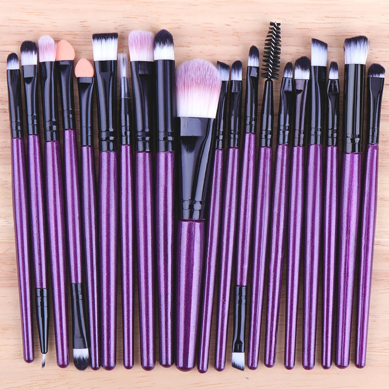 

Amazon Hot Sale 20pcs Professional Cosmetic Foundation Powder Concealer Contour Eye Makeup Brush Set Brochas Para Maquillaje