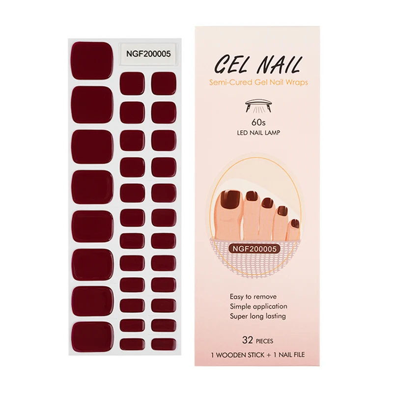 

Huizi factory supplier Newest Summer Custom gel nail art decoration semi cured gel nail sticker