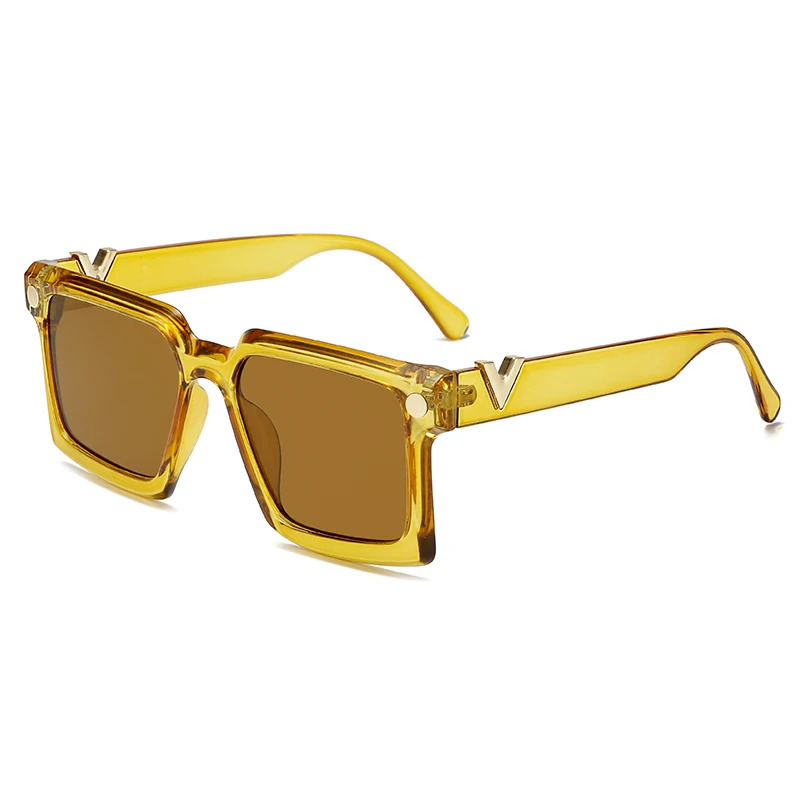 

Womans Square Oversized Glasses Custom Weird Shades for Men Colorful Sunglasses Wholesale Fashion