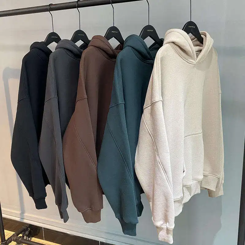 Wholesale High Quality Luxury Box Custom logo 420G 500G Cotton Heavyweight Fleece Blank Oversized Unisex Plus Size Men'S Hoodies