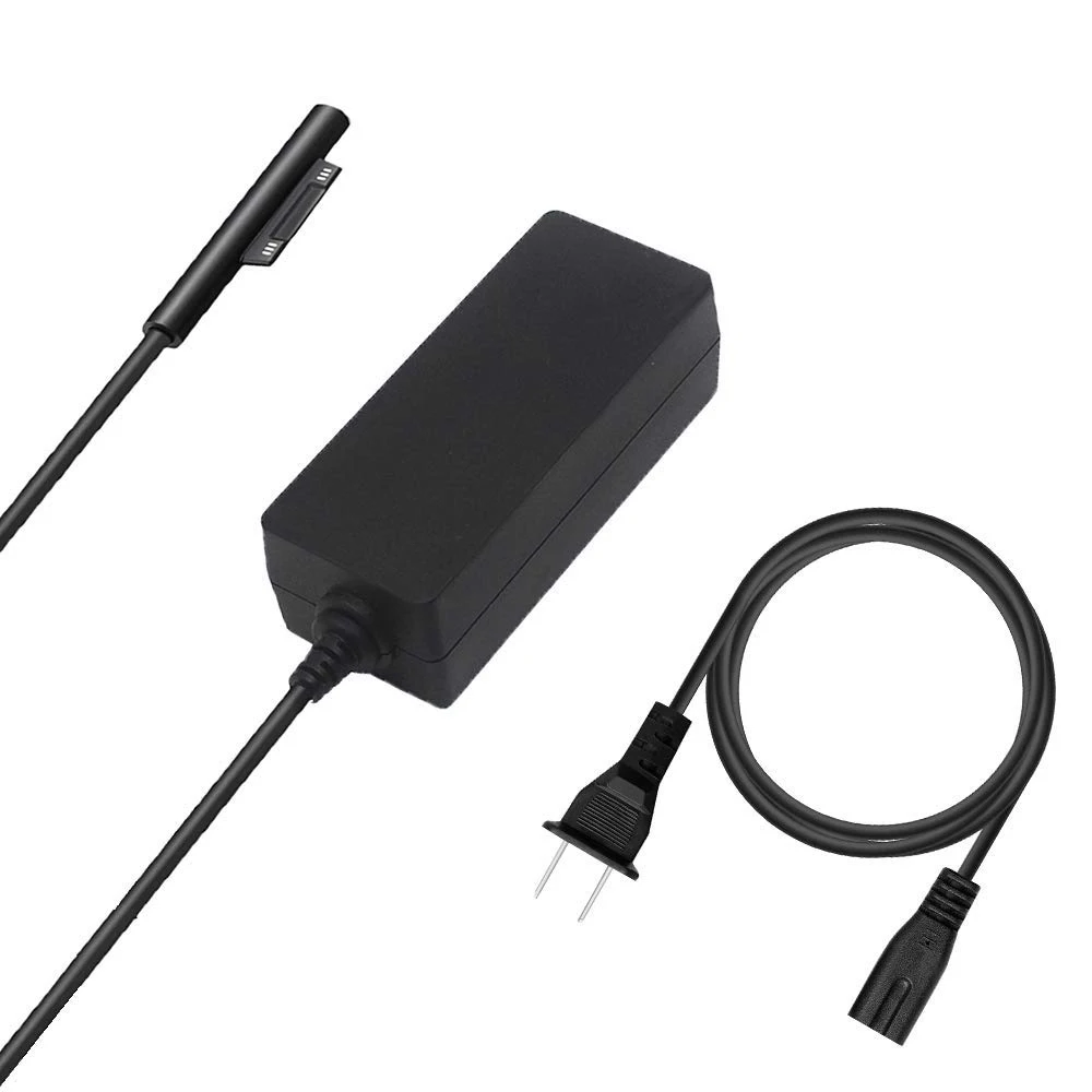 

Laptop Power Supply Power Adapter 36w 12V 2.58A Charger for Microsoft Surface Pro 4 Pro 3 Tablet, Black