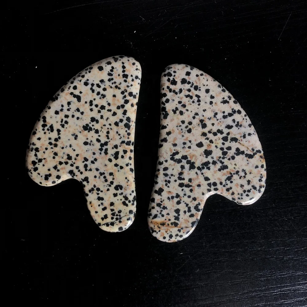 

Wholesale custom natural sesame stone Guasha tool facial massage Gua Sha board