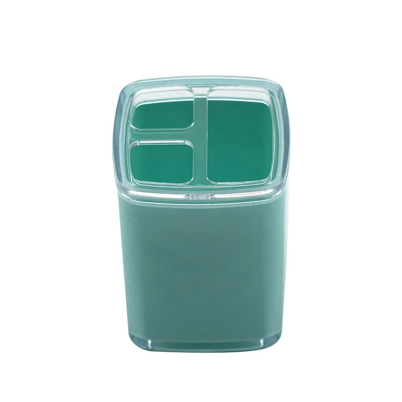 

Portable Bathroom Countertop Organizer Toothpaste Dispenser Toothbrush Holder Toothbrush Cup, Red