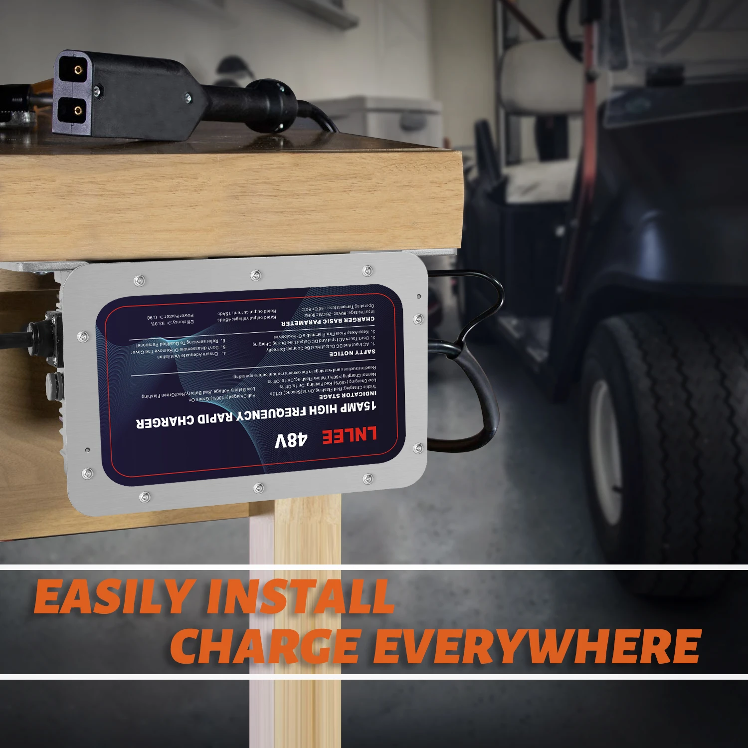 Lnlee Aluminum Shell Automatic Safty Golf Cart Battery Chargers 48v For