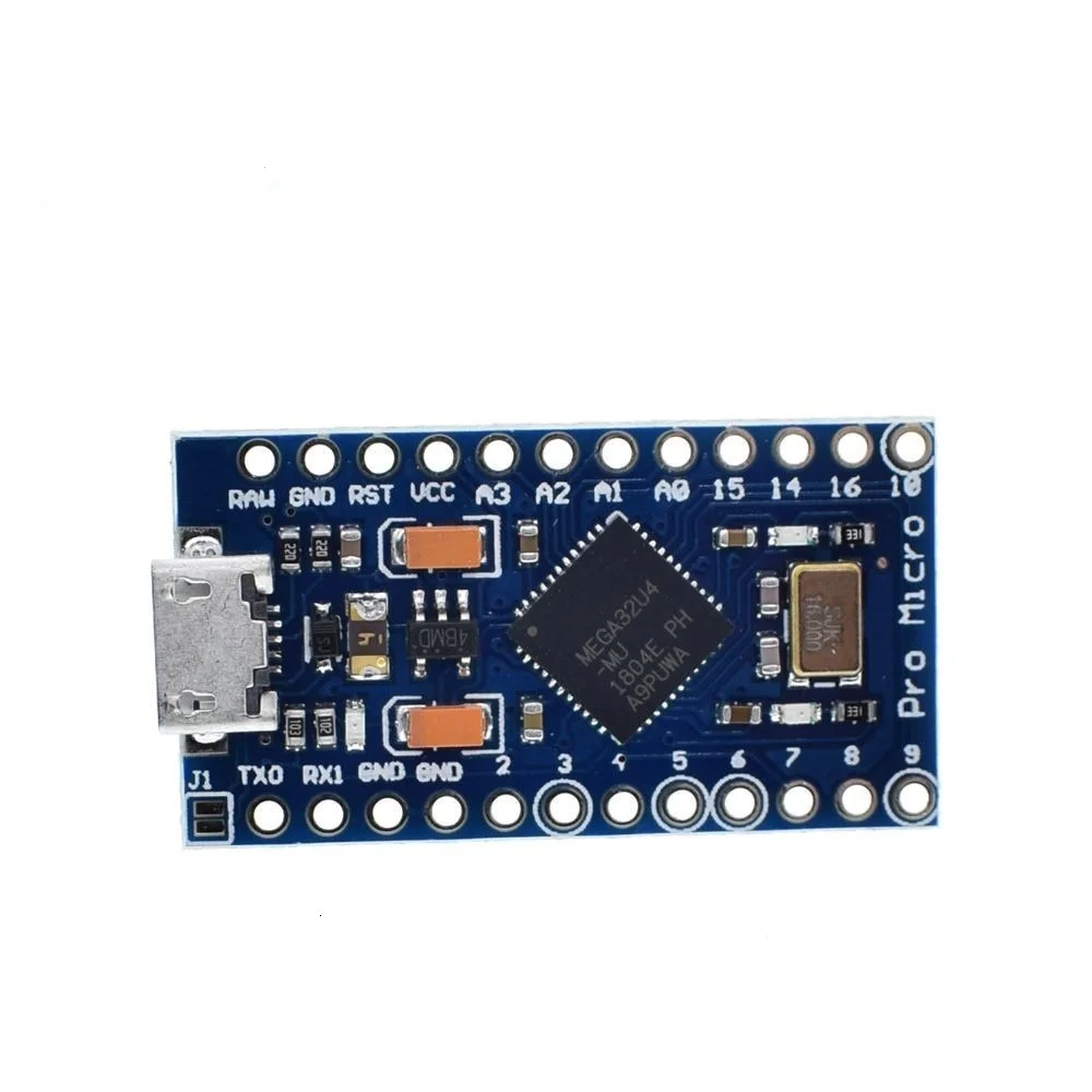 Arduino 2pcs Pro Micro ATmega32U4 5V/16MHz Module with Pin Header for Arduino Leonardo 
