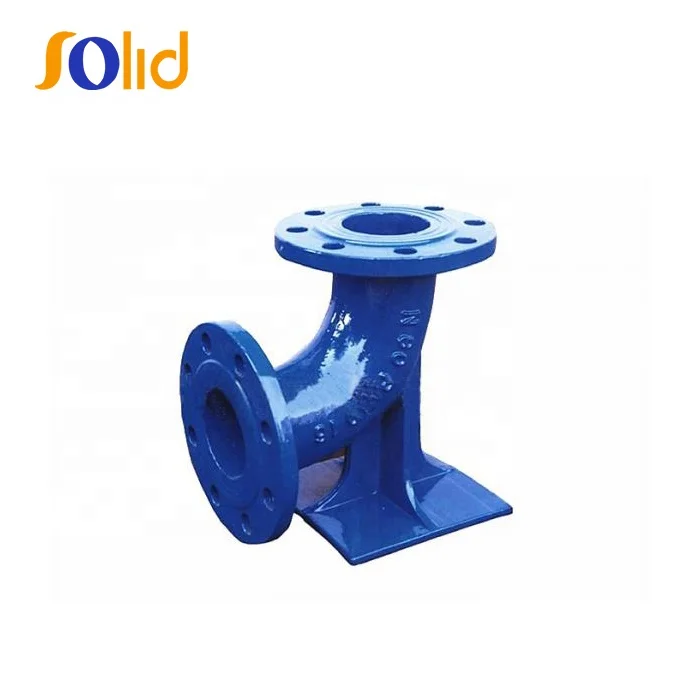 ISO2531 Ductile iron Double Flanged Pipe Fitting 90 Degree DI Duckfoot Bend