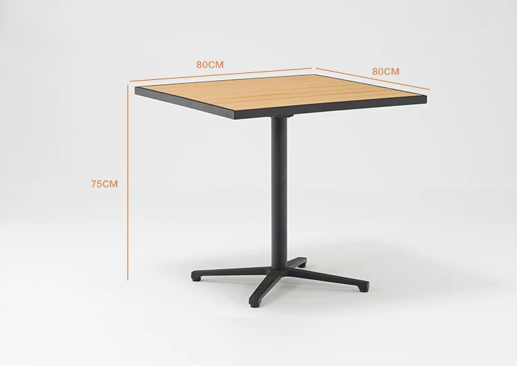 American Style Stock Outdoor Furniture Square Wooden Garden Dining Table Set.jpg