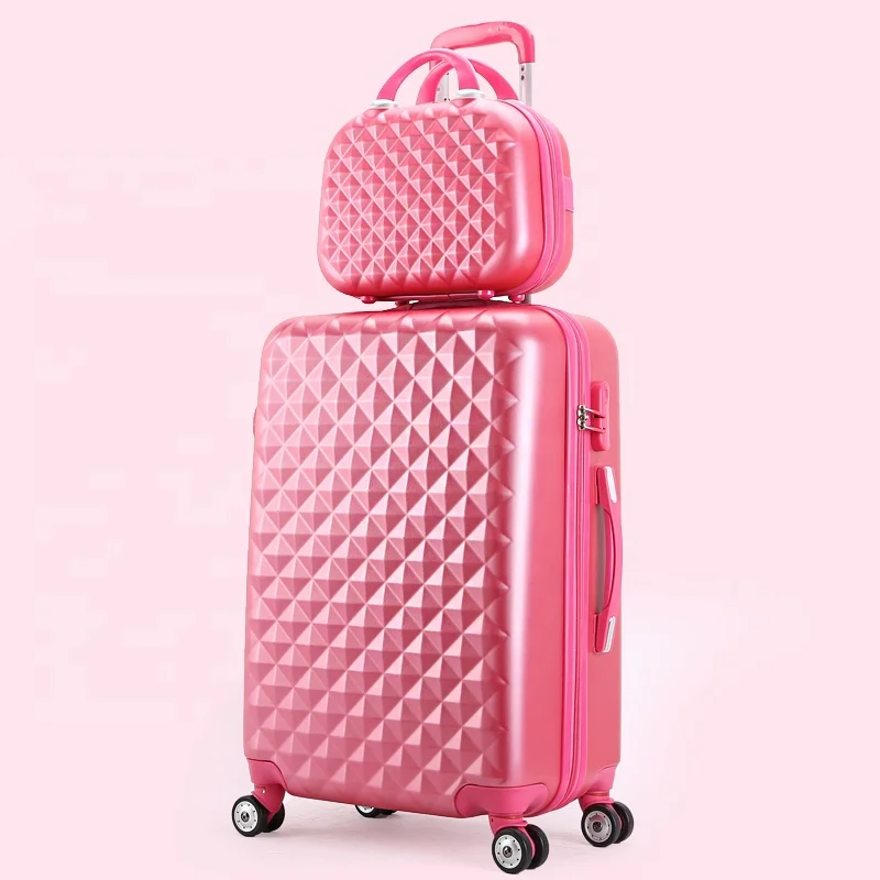 

Wholesale Products Candy color Cute luggage for girls Cheap ABS Trolley Travel Luggage Set Bag, Rose gold/pink/purple/champagne gold/silver/custom accepted