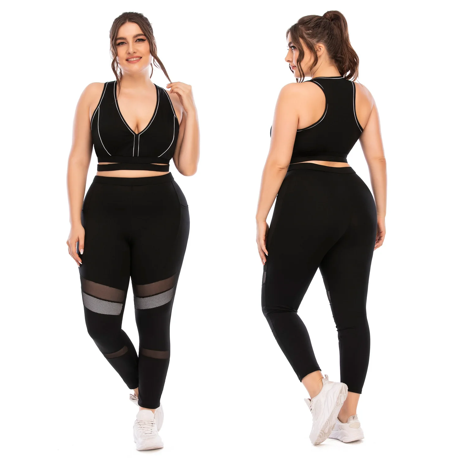 

Plus Size Conjuntos Deportivos Roupa De Academia Women S Activewear Sets 2021 Gym Outfit Fitness Apparel Sports Wear Yoga Set