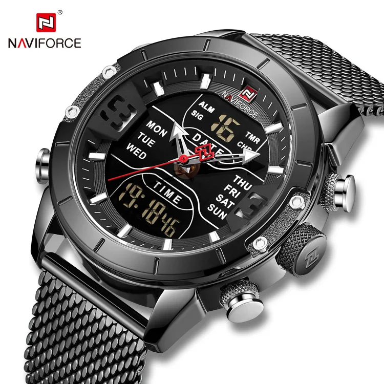 

NAVIFORCE 9153 BB relojes digital luxury brand 2020 hot sale watches for men in wrist watch japan movt quartz wach, 5 color