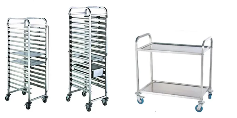 Pristine Condition! Stainless Steel Rack/ Tray/ Pan Trolly 18 Tier Tray Runner 
