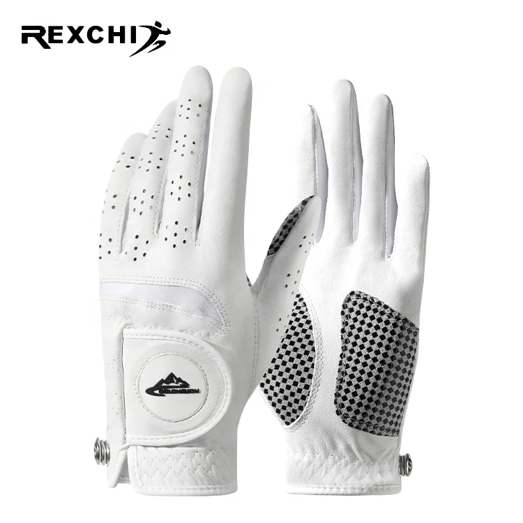 

REXCHI XG56 Customized Logo High Quality Left Or Right Hand Gloves Men Unisex With Ball Marker Women Golf Gloves Korean, Has 4 colors