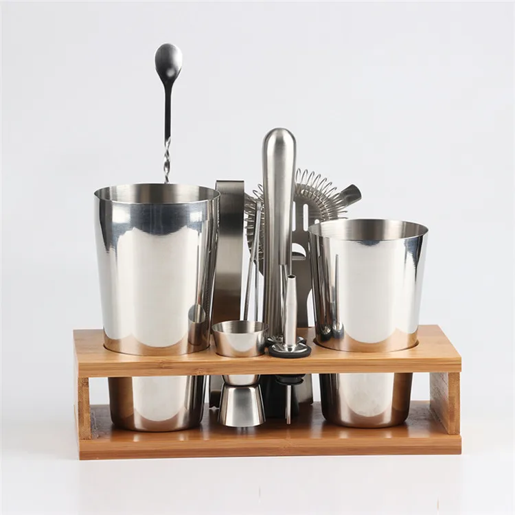 

Professional barware kit wine accessories custom logo jar opener Coctail Shaker machine weighted coctelera with novalty stand, Accept customize
