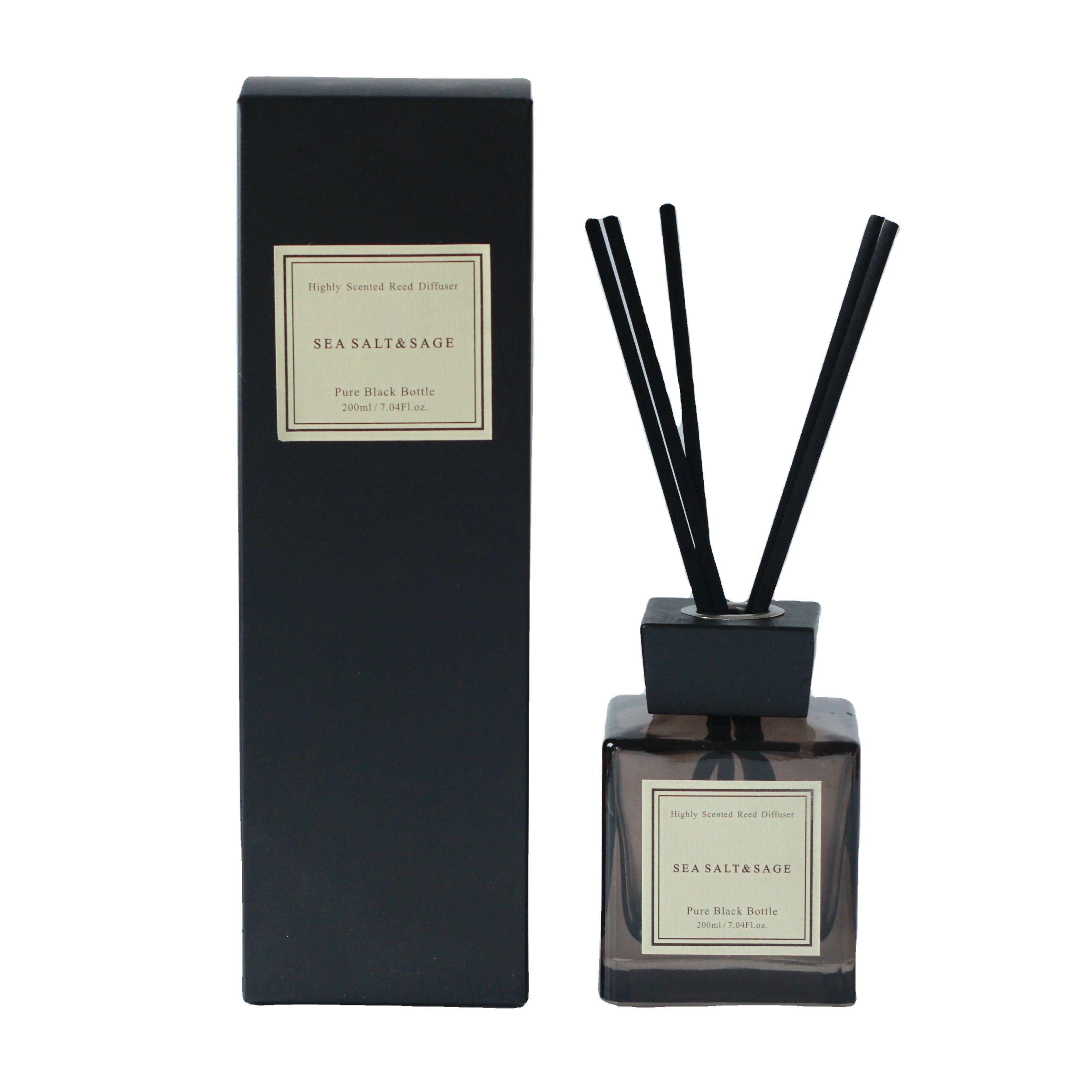 

Wholesale Private Label Wooden Cap Glass Luxury Reed Diffuser Bottle