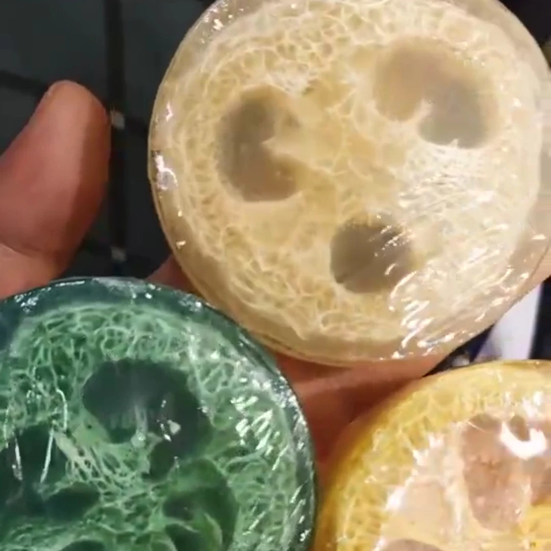 

Loofah soap Customization, Milky white
