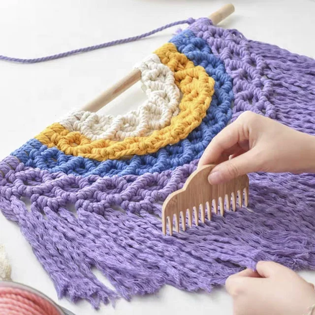 

wall tapestry macrame tapestry wholesale macrame macrame wall hanging, White purple blue red.etc