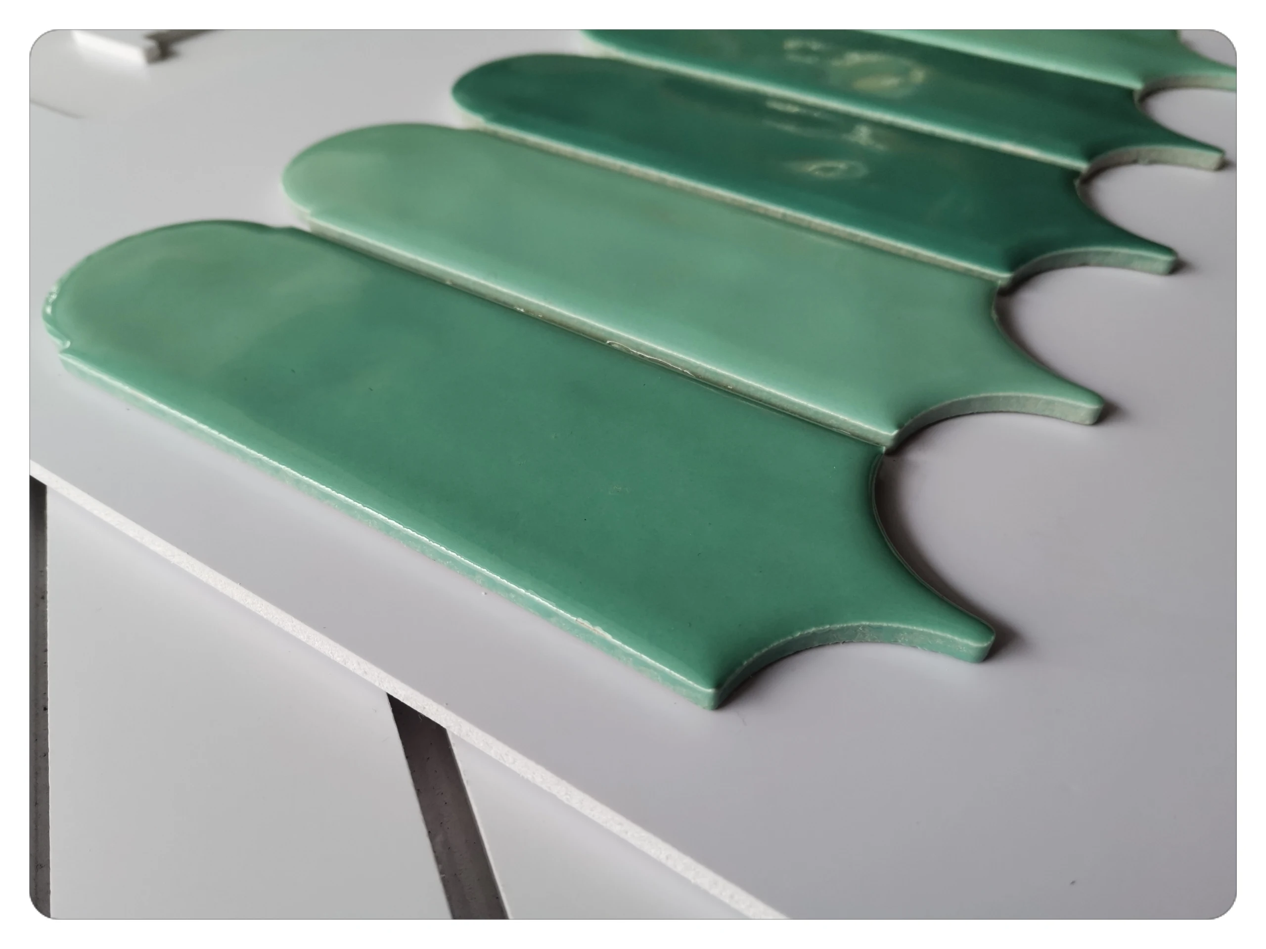 New Arrival Modern Decorative Turquoise Brick Glazed Ceramic Mosaic Wall Tile