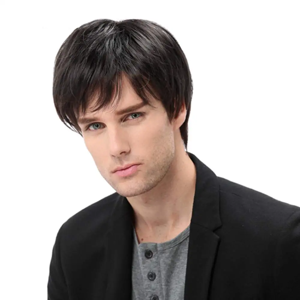 

Customize Transparent Lace Full Lace Indian Natural Looking Men Wig Replacement Systems Remy Hair 6inch Free Part