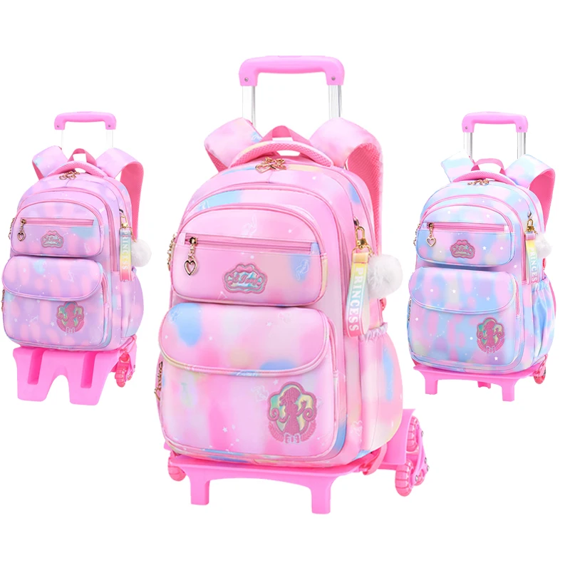

China Manufacturer Custom Private Kids Traveling Bags With Wheels School Trolley Bags For Girls School Bags, Customized color