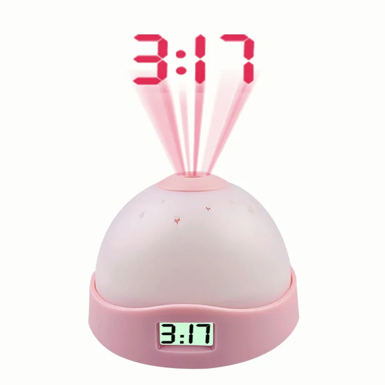 

Multifunction Colorful Starry sky Electronic projection alarm clock children's room For Children Gift