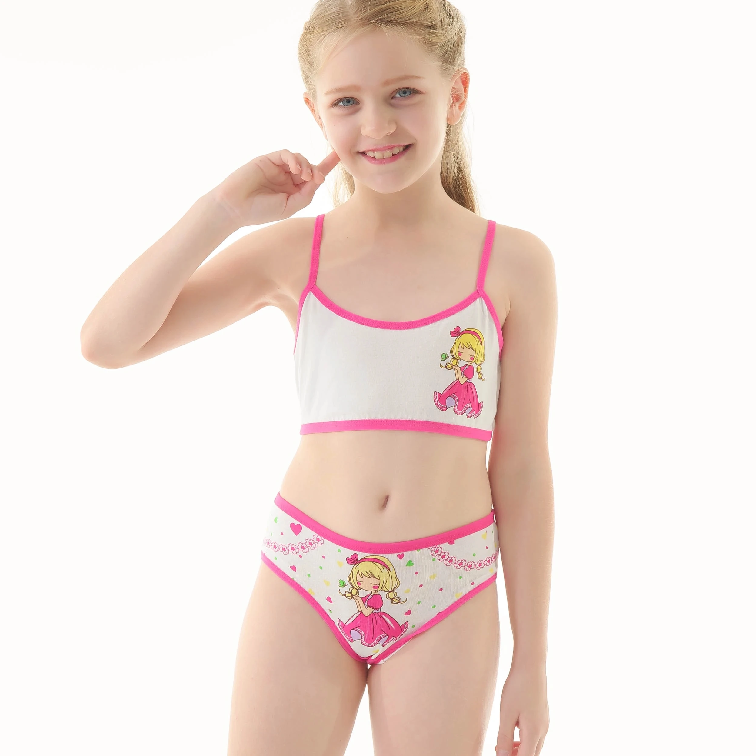 

Bra & Brief Sets Girls' Underwear Cute Cartoon Brief Stretch Breathable Panties For Girl Kids High Quality Cotton Soft Underwear, Mixing color