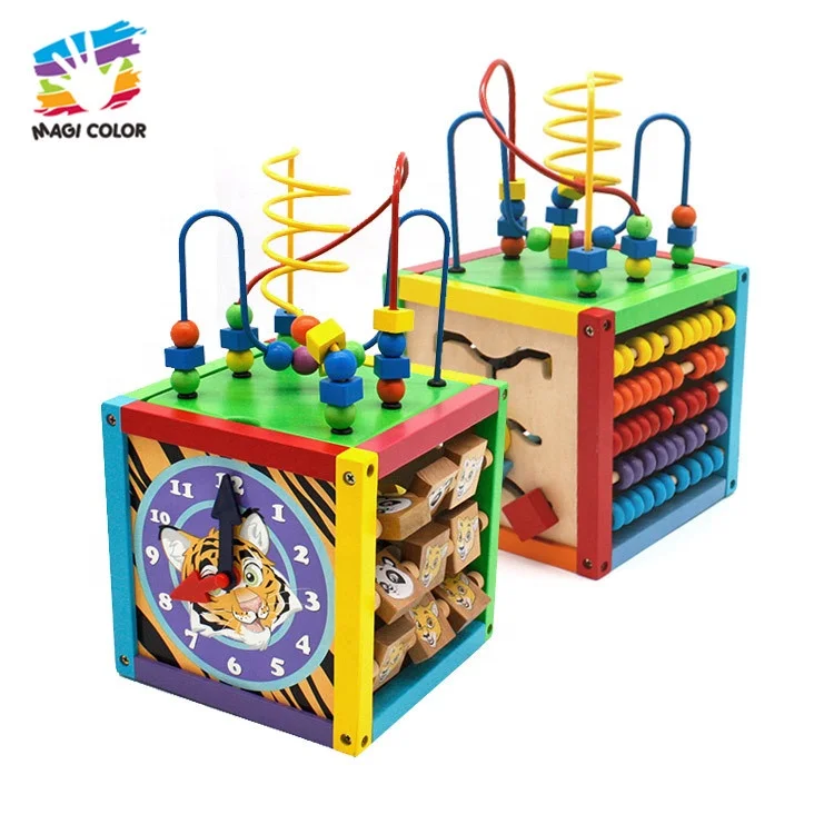 Oem/odm Multifuntction Activity Cube Wooden Educational Toys For Kids