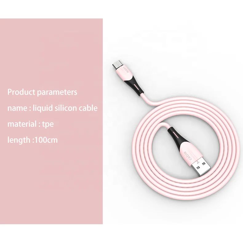 

Wholesale in stock Fast charge 3ft 3A Liquid Silicone data cable for samsung cable para celular micro usb cable for iPhone