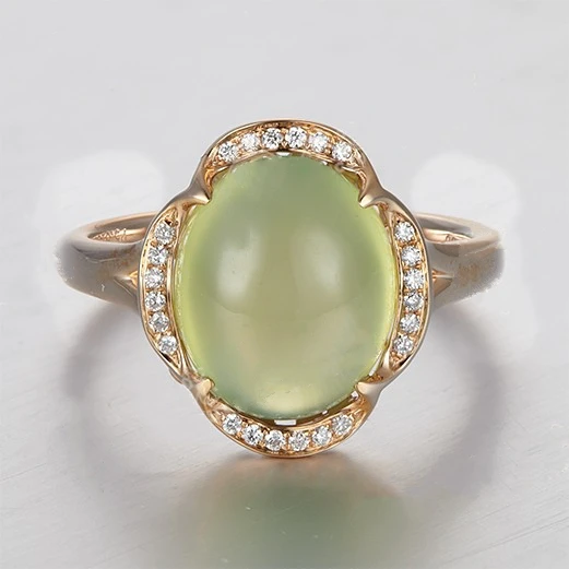 

18K Gold Inlaid Grape Stone Ring 14K gold inlaid grape stone ring processing Inlaid grape stone jewelry customization